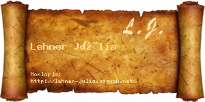 Lehner Júlia névjegykártya