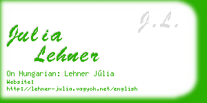 julia lehner business card